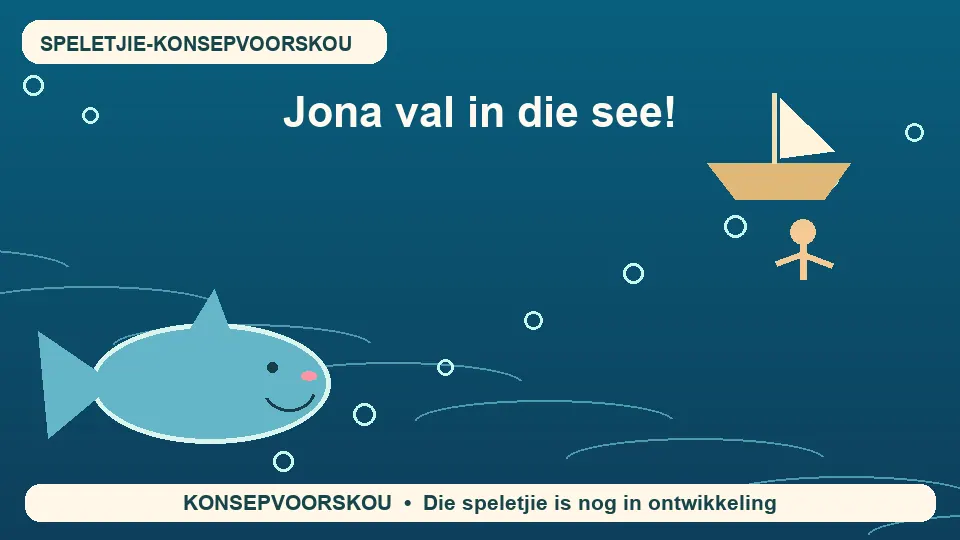 Geanimeerde konsepvoorskou: Waldo swem om Jona te red, versamel tyd-borrels, vermy jellievisse en bereik Ninevé. Die speletjie is nog in ontwikkeling.